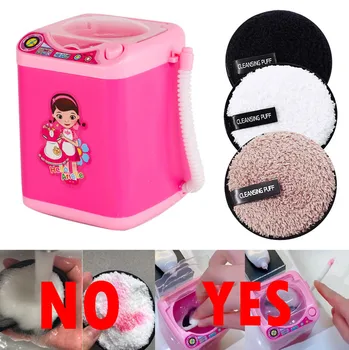 

Microfiber Pads Washer Machine Electronic Blender Cleansing Makeup Remover Washing Tool + Makeup Remover