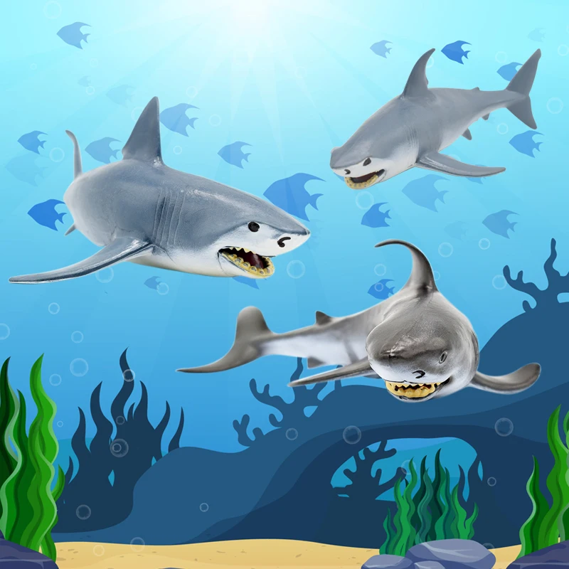 6 ПВХ Акула морская игрушка в виде дикого животного пластик моделирование животных модель игрушки