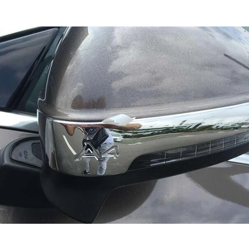 ABS-Chrome-For-Audi-A4-b9-2016-2017-Accessories-Car-Rearview-mirror-strip-Frame-Cover-trim