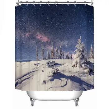 

Dairy Star Trek in The Winter Woods Durable Shower Curtain,120055,71''L x 71''W