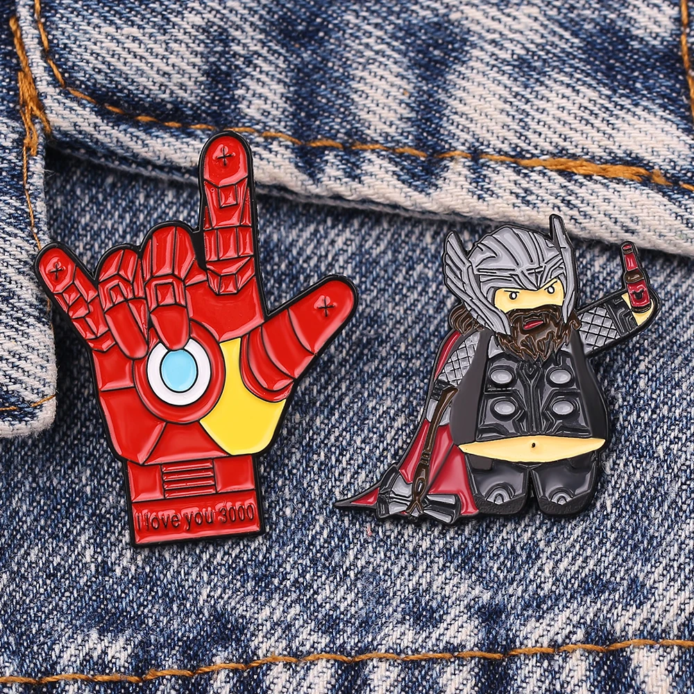 Мстители 4 Тор танос Халк Брошь булавка Капитан Америка Marvel Черная пантера булавки "сумка" подарок для женщин и мужчин броши