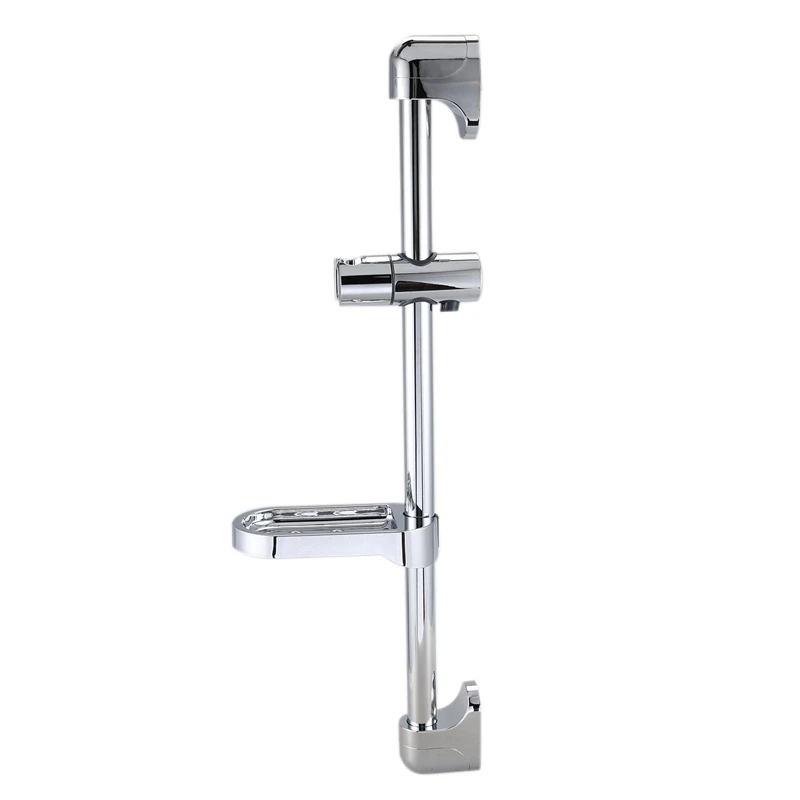 

Shower Rod Shower Head Bracket Stainless Steel Liftable Handheld Shower Bracket with Soap Box