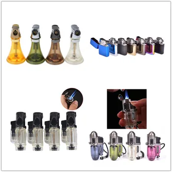 

Windproof Lighter Random Color Plastic Fire Ignition Burner NO GAS Christmas Halloween Gift Mini Butane Jet Torch