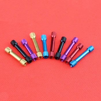 

5pcs M4 knurled circle shape aluminum column connection nuts inside thread screws big head shrink rod 10mm outer diameter black