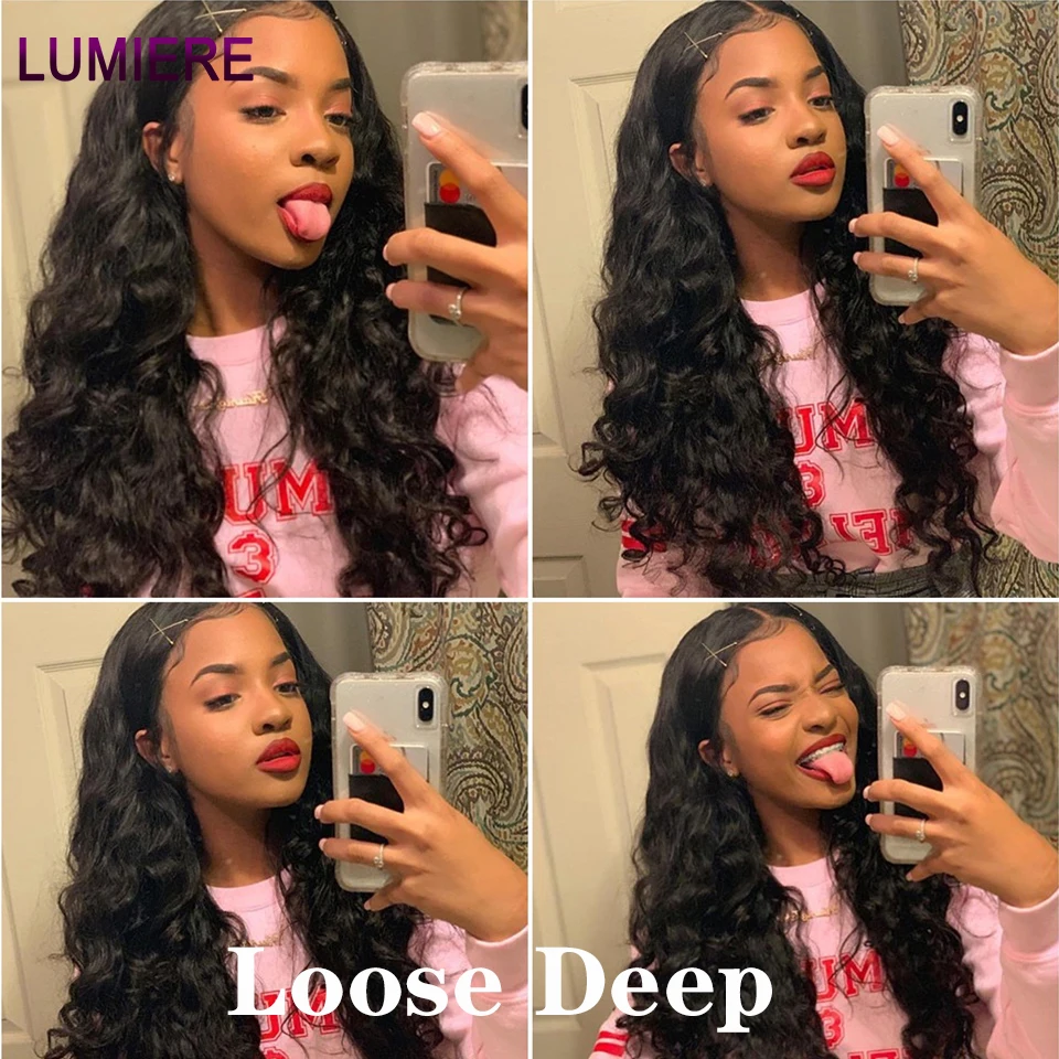 8-24 inches Loose Deep Wave Human Hair Lace Frontal Closure 6X6 5X5 HD Transparent Lace Closure Only Pre Plucked With Baby Hair