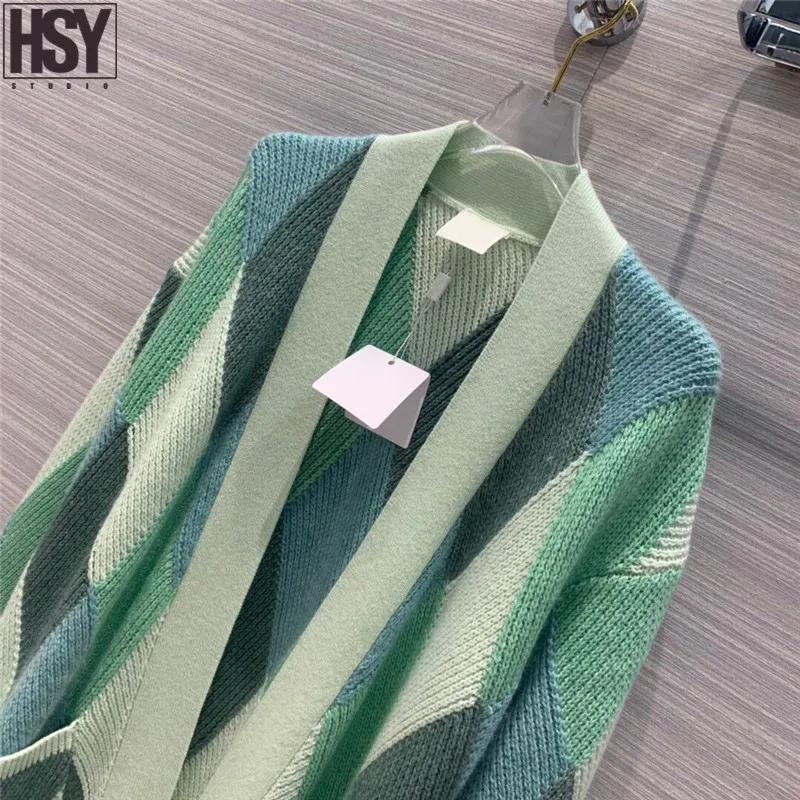 【HSY】 осенний роскошный женский свитер кашемир цвет Макарон пряжа без пуговиц карман свободный длинный рукав тонкий кардиган 2 цвета s