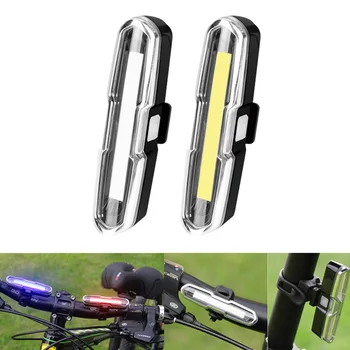 

Hot! USB Rechargeable Front Rear tail Bicycle Light LED Bike Taillight Cycling Lamp COB light 500 mha battery