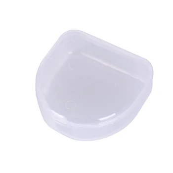 

1pc dental box denture teeth storage case mouth guard container 6.4x6.5x2.5cm