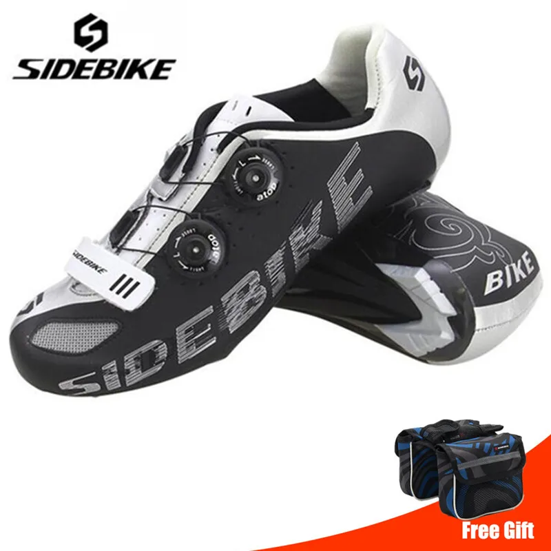 Sidebike road cycling shoes add pedal set sapatilha ciclismo Unisex lock outdoor sports breathable wear-resistant bicycle shoes - Цвет: add bag