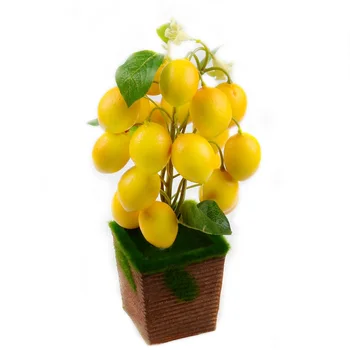 

1pcs lemon Artificial Plastic Flower model Stamen Pearlized Wedding simulation Simulation Vegetables Decoration Garden craft