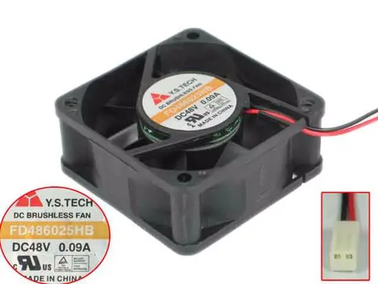 

Вентилятор охлаждения сервера Y.S TECH FD486025HB DC 48 В 0,09a 60x60x25 мм