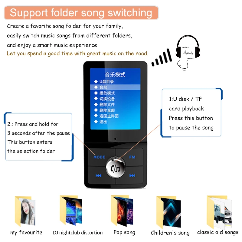 Bluetooth 4,2 автомобильный MP3 музыкальный плеер QC3.0 Быстрая зарядка двойной USB Поддержка Siri/Google голосовой помощник универсальная навигация Handfree
