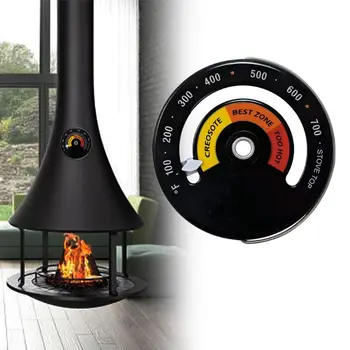 

Magnetic Wood Stove Thermometer Heat Powered Temperature Gauge for Log Burning