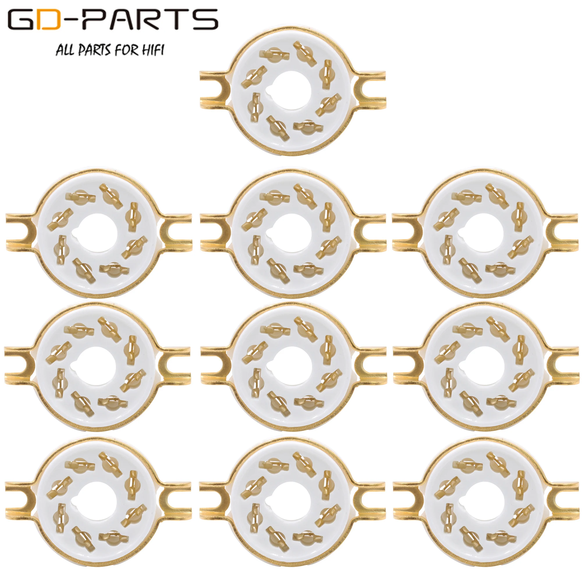10 шт. подставка для шасси 8 контактная Octal Ceramic Valve Tube Base For KT88 KT66 EL34 5AR4 6L6 6CA7 6SL7 6SN7