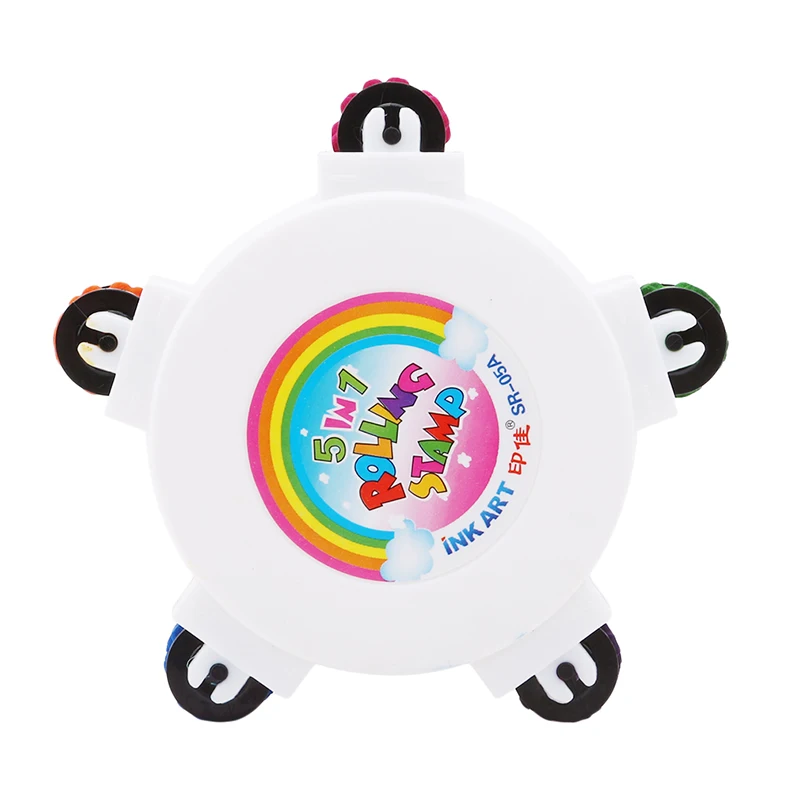 Kids Flower Scroll Stamper Seal Toy Children Custom Plastic Self Inking Stamper Painting Toys