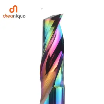 CNC Single Flute Solid Carbide Alloy End Mill, DLC Coating Milling Cutter bit for Alu DSA1F 1