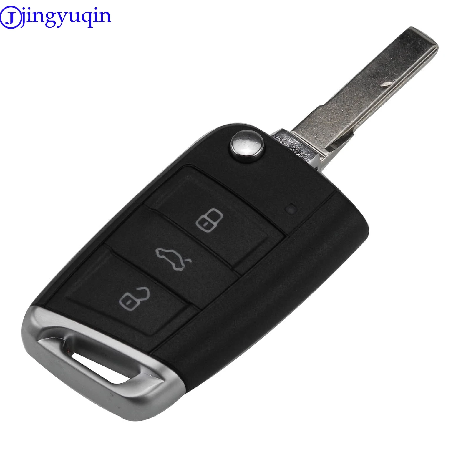 Jingyuqin 10 шт. Флип складной Брелок оболочка для VW Golf 7 GTI MK7 Skoda Octavia A7 сиденье дистанционного автозапчасти чехол без ключа