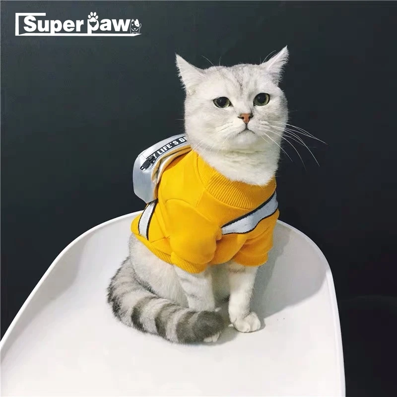 Fashion Dog Backpack Clothes Pet Puppy Hoodie Coat Bulldog Schnauzer Chihuahua Jacket for Dogs Winter Keeping Warm ZJC06