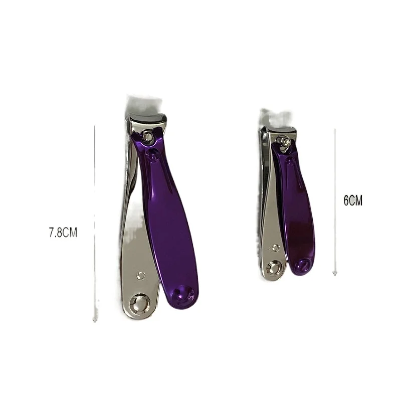 LIZY Purple Nail Art Clipper Carbon Steel Pedicure Scissors Trimmer Nails Cuticle Clipper Manicure Edge Cutter Scissor Nail Tool