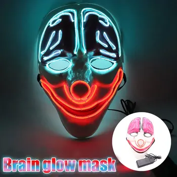 

Halloween Mask LED Light Up Scary Clown Wire Mask for Festival Party Cosplay Costume Masquerade FJ88