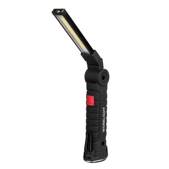 

COB LED Flashlight 5 Modes USB Rechargeable Work Inspection Light Torch Lanterna With Hanging Hook&Magnetic Flashlight