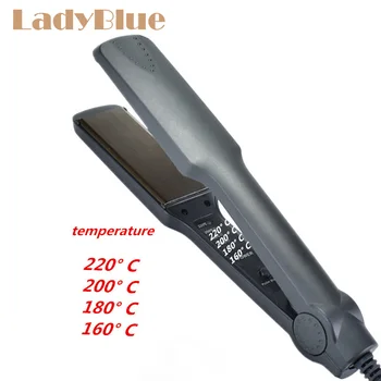 

Kemei Hair Straightener Tourmaline Ceramic Corn Plate Fast Warm-up Crimper Iron Professional Hair Straightening styling tool