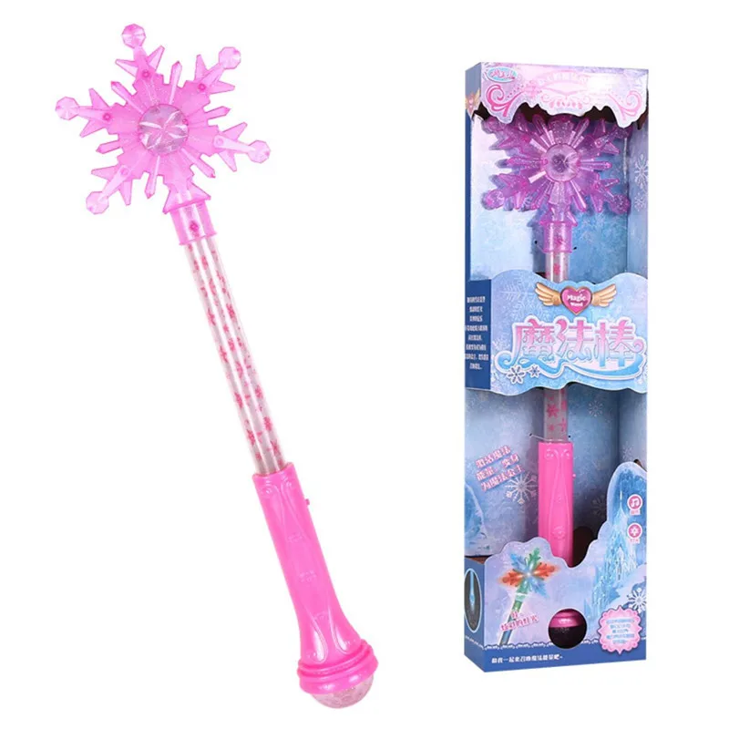 Tanie Ice Snow Queen 2 Elsa Anna oświetlenie magiczna różdżka dzieci Party oświetlają świecące berło różdżka Kid Girl Toy Christmas Gifts