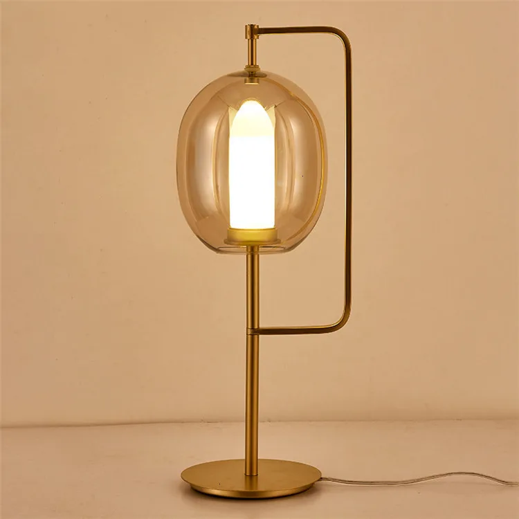 American Indoor Decoration Lighting Modern Industrial Antique Glass Ball Table Lamp For Reading Room Kitchen Dining Bar
