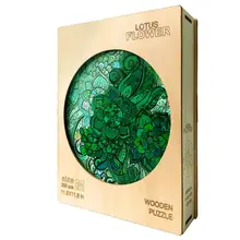Puzzle 3D en bois Lotus, jeux éducatifs pour adultes et enfants, Puzzle en bois, bricolage, jouets avec boîte en bois