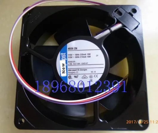 Для эбм-papst 4606 ZH для ebmpapst 4606ZH AC 115V 19 Вт 120x120x38 мм, версия 3 провода Сервер вентилятор охлаждения