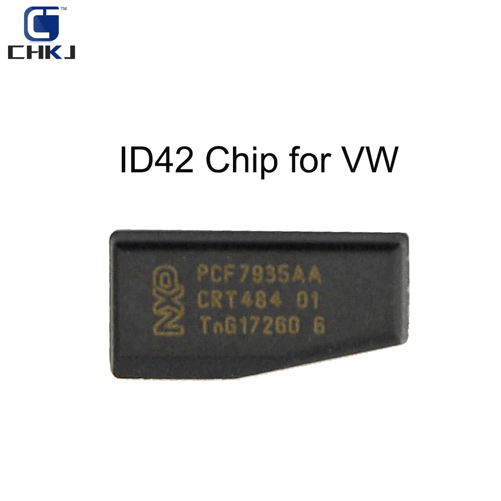 CHKJ карбоновый ID42 ключ зажигания с транспондером чип для Volkswagen сиденье Jetta Ford Fob авто аксессуары Phillip-s Crypto ID42 VAG чип