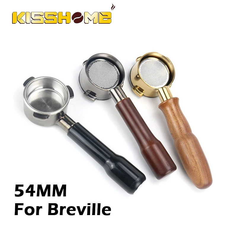 54mm Coffee Bottomless Portafilter For Breville 870/878/880 Filter Basket Stainless Steel Replacement Espresso Machine Accessory | Дом и сад