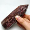 Natural Semi - Gemstone Single - Pointed Burgundy Garnet Crystal Raw Mineral Specimen Polished Healthy Healing Tower 4