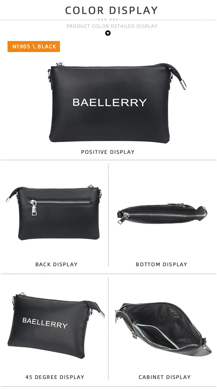 Baellerry, женский кожаный Длинный кошелек на молнии, деловой кошелек для телефона, Большая вместительная сумка-клатч для женщин