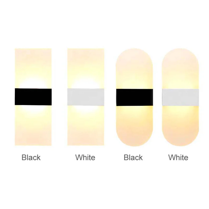 

modern Indoor decorations Bedside wall light LED wall lights Bedroom lights black white 3W 6W 85-265V 50-60HZ corridor aisle
