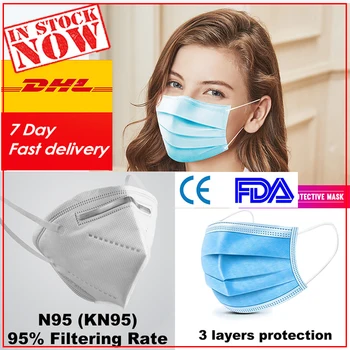 

DHL Medical-Disposable Elastic Protect Waterproof Kitchen Carrier Security protection against viruses mask n95mask kn95mask pm25