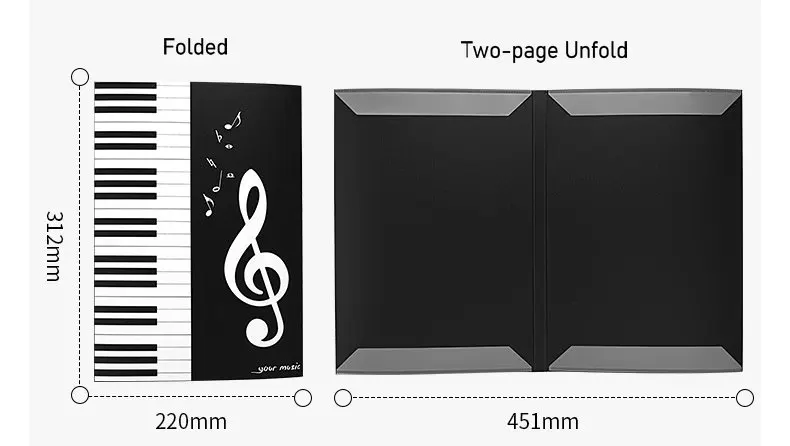 A4, Pasta de música diretamente editável, Suporte para partituras