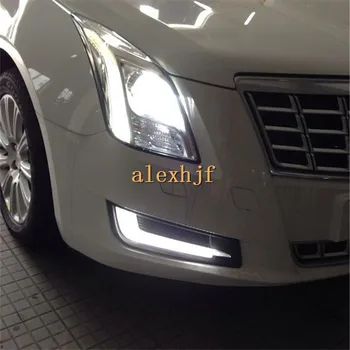 

July King LED Daytime Running Lights DRL LED Front Bumper Light Case for Cadillac XTS 28T 2013 Comfort Edition, Fast Shipping