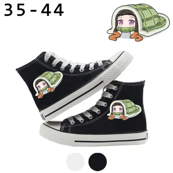 

Women's Fashion Demon Slayer Kimetsu no Yaiba Printed High-Top Canvas Shoes Sneakers Men's Shoes