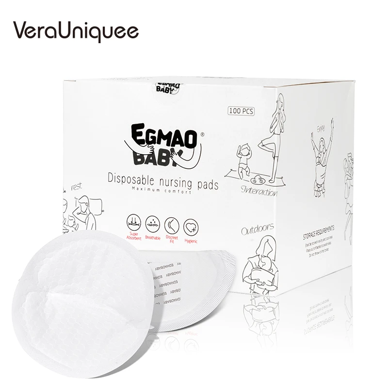 VeraUniquee For Cotton Pads Breastfeeding Ultra-thin Dry Soft Storage Anti-overflow Nipplecovers Breast Nursing |