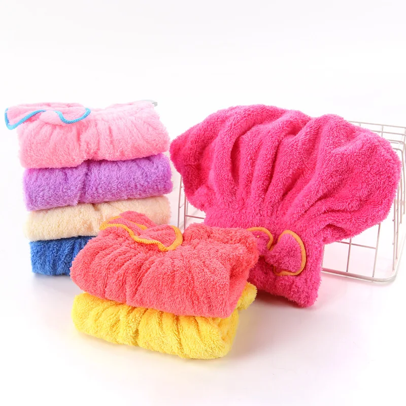 Коралловая бархатная шапочка для высыхания волос бант Принцесса шапочка для душа толстый мягкий впитывающий Быстросохнущий Косметическая шапочка от производителя