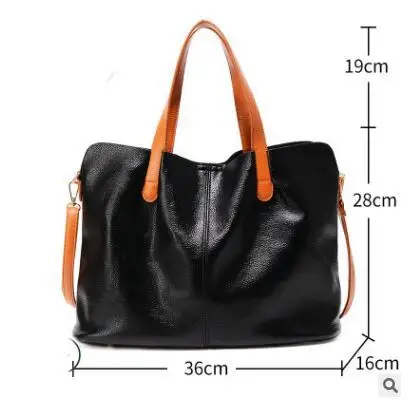 Женская сумка, женские кожаные сумки, роскошные дизайнерские сумки, сумки, bolsa feminina bolso mujer sac a основной, новинка, сумка через плечо - Цвет: black big