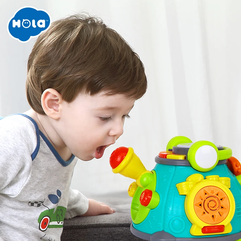 

HOLA 3119 Baby Baby Music Activity Cube Play Center, Kids Musical Singing Sensory Toys with Lightstoys for Children Xmas Gift