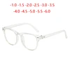 0 -1.0 -1.5 -2.0 To -6.0 Transparent Frame Square Finished Myopic Glasses Women Men Clear Lens Shortsighted Eyeglasses Diopter ► Photo 1/6
