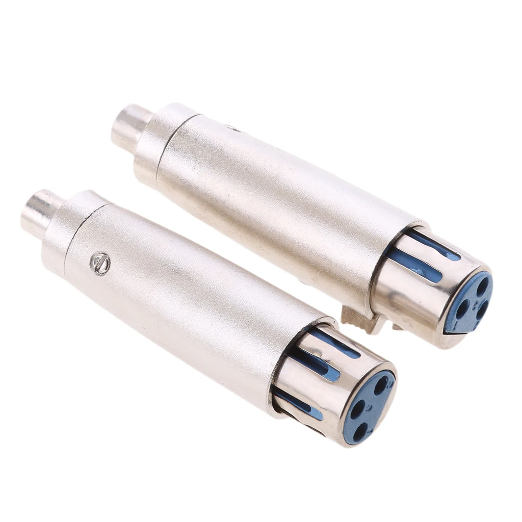 3 Pin XLR Female Socket to Female RCA Phono Socket Mic Mixer Audio Adapter 3 Pin XLR Female Socket to Female RCA Phono Socket Mic Mixer Audio Adapter
