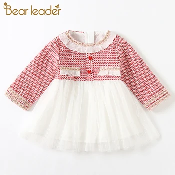 

Bear Leader Girls Autumn Dress New Long Sleeve Princess Dress Baby Girl Embroidery Mesh Patchwork Outfits 2020 Kids Cute Clothes
