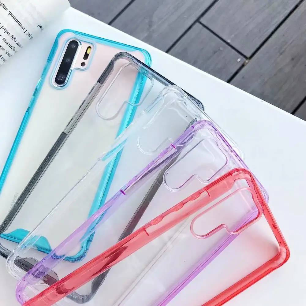 solid color Border phone case For Huawei Mate 20 PRO Lite Ultra-thin shockproof protective P20 P30 Silica gel cover |
