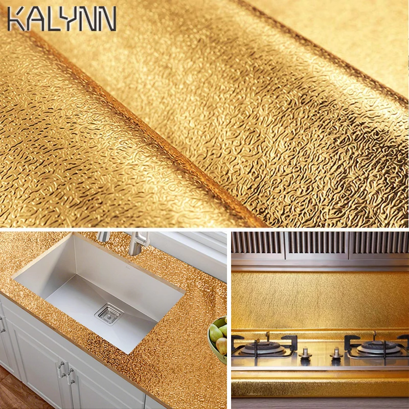 Details 70+ gold kitchen wallpaper best 3tdesign.edu.vn