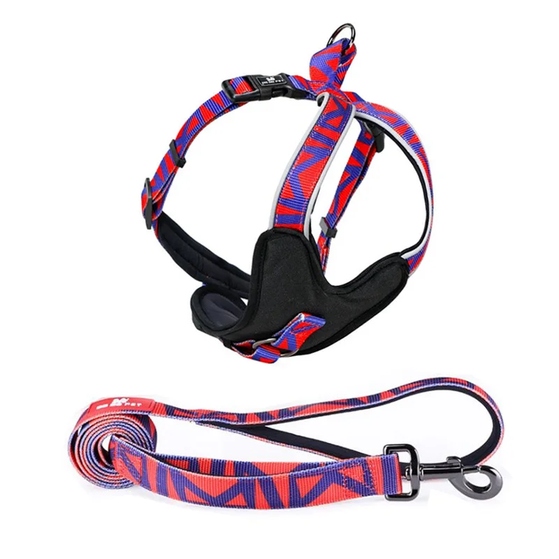 Harness Leash Жгут для собак, немецкая овчарка, Светоотражающий Жилет для собак с ручкой, нейлоновый банджи, поводок для собак, жгут для маленьких и больших собак, щенков - Цвет: Harness Leash