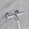 Chrome Telephone Type Wall-Mounted Thermostatic Shower Faucet Set Bathroom Faucet Hot And Cold Bathroom Tap Mixed Valve Bathtub 2